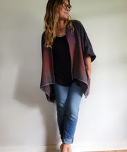 Load image into Gallery viewer, Cardigan -- dark green bamboo weft