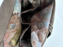Load image into Gallery viewer, Messenger tote - woven & upcycled fabrics (orange strap)