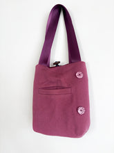 Load image into Gallery viewer, Tote - dusty rose wool jacket upcycle