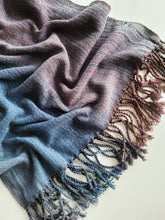 Load image into Gallery viewer, Blanket Scarf -- grey/blue tencel
