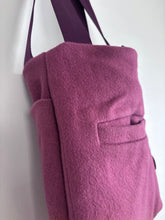 Load image into Gallery viewer, Tote - dusty rose wool jacket upcycle
