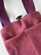 Load image into Gallery viewer, Tote - dusty rose wool jacket upcycle
