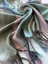 Load image into Gallery viewer, Blanket scarf -- pale green tencel
