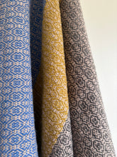 Load image into Gallery viewer, Cowl - Superwash merino wool in grey, mustard and blue
