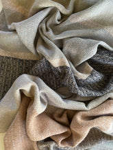 Load image into Gallery viewer, Blanket scarf - colour block tencel, twisted fringe
