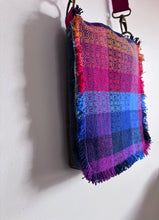 Load image into Gallery viewer, Crossbody purse - woven &amp; upcycled fabrics (jeans/canvas)
