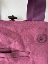 Load image into Gallery viewer, Tote - dusty rose wool jacket upcycle
