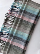 Load image into Gallery viewer, Blanket scarf -- pale green tencel
