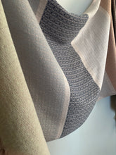 Load image into Gallery viewer, Blanket scarf - colour block tencel, twisted fringe
