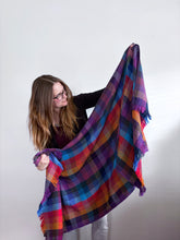 Load image into Gallery viewer, Blanket scarf - duster fringe, tencel weft
