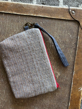 Load image into Gallery viewer, Woven pouch - red zipper
