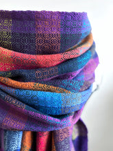 Load image into Gallery viewer, Blanket scarf - duster fringe, tencel weft
