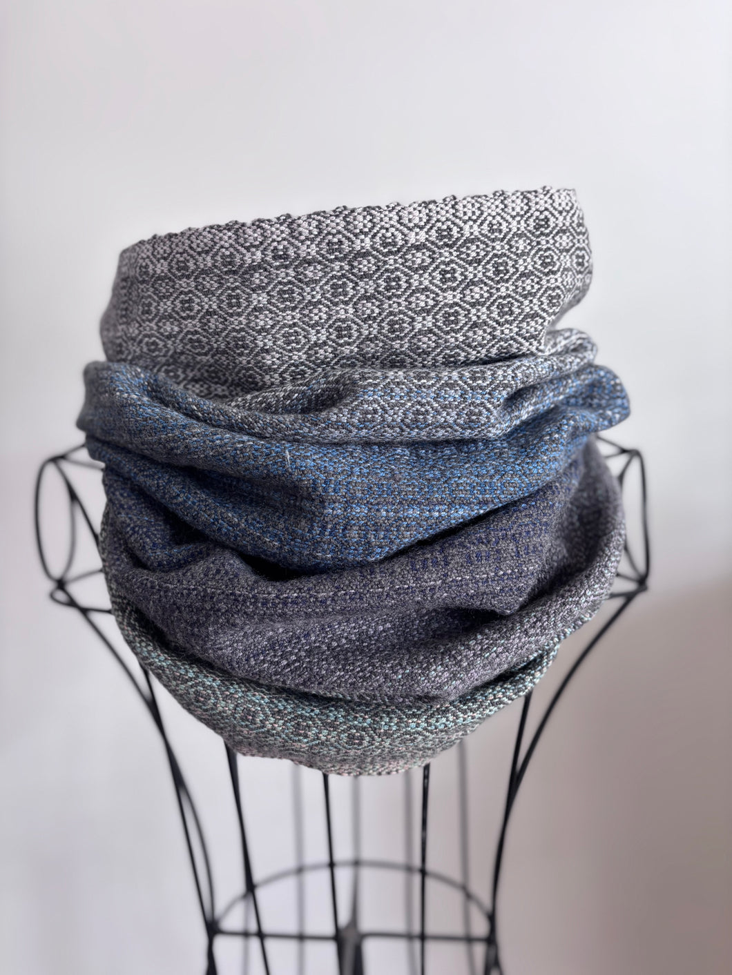 Cowl - charcoal superwash merino wool