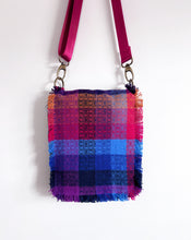 Load image into Gallery viewer, Crossbody purse - woven &amp; upcycled fabrics (jeans/canvas)
