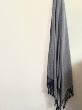 Load image into Gallery viewer, Blanket scarf - white tencel weft
