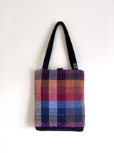 Load image into Gallery viewer, Tote - wool tweed &amp; upcycled fabrics
