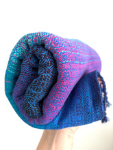 Load image into Gallery viewer, Blanket scarf - royal cotton/bamboo weft

