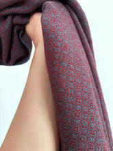 Load image into Gallery viewer, Blanket scarf - burgundy bamboo weft

