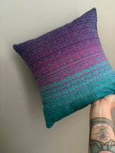 Load image into Gallery viewer, Envelope Pillow -- bright blue bamboo weft
