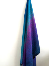 Load image into Gallery viewer, Blanket scarf - royal cotton/bamboo weft
