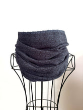Load image into Gallery viewer, Cowl -  black silk noil weft
