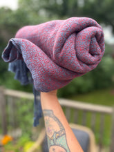 Load image into Gallery viewer, Blanket scarf - burgundy bamboo weft
