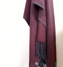Load image into Gallery viewer, Blanket scarf - burgundy bamboo weft
