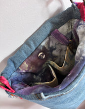 Load image into Gallery viewer, Crossbody purse - woven &amp; upcycled fabrics (jeans/canvas)
