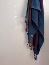 Load image into Gallery viewer, Blanket scarf - navy tencel
