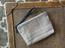 Load image into Gallery viewer, Woven pouch - dark brown zipper
