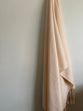 Load image into Gallery viewer, Blanket scarf - soft pink tencel weft
