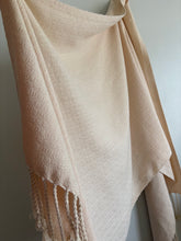 Load image into Gallery viewer, Blanket scarf - soft pink tencel weft
